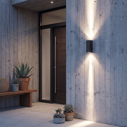 IP65 Outdoor Wall Sconce Up-Down COB LED – Black, Silver - Interior Craft House -