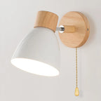 Applique murale nordique en bois avec interrupteur, style moderne