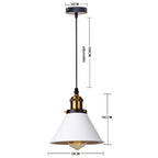 Industrial Pendant Light Iron Shade E27 Adjustable Drop