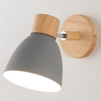 Applique murale nordique en bois avec interrupteur, style moderne