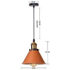 Industrial Pendant Light Iron Shade E27 Adjustable Drop
