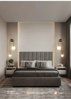 Applique murale moderne abat-jour boule de verre LED Or