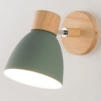Applique murale nordique en bois avec interrupteur, style moderne