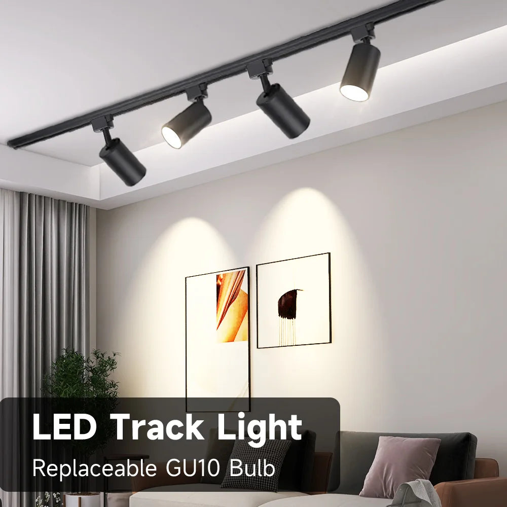 Modular Adjustable Spotlight Track Lighting System