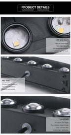 Modern LED Wall Sconce Up Down Waterproof Indoor Black