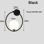 Modern G9 9W LED Wall Sconces with Frosted Glass Shade