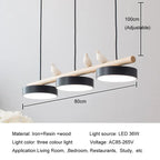 Lustre nordique de restaurant, moderne, minimaliste, à LED, pour salle à manger