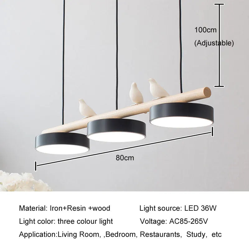 Lustre nordique de restaurant, moderne, minimaliste, à LED, pour salle à manger