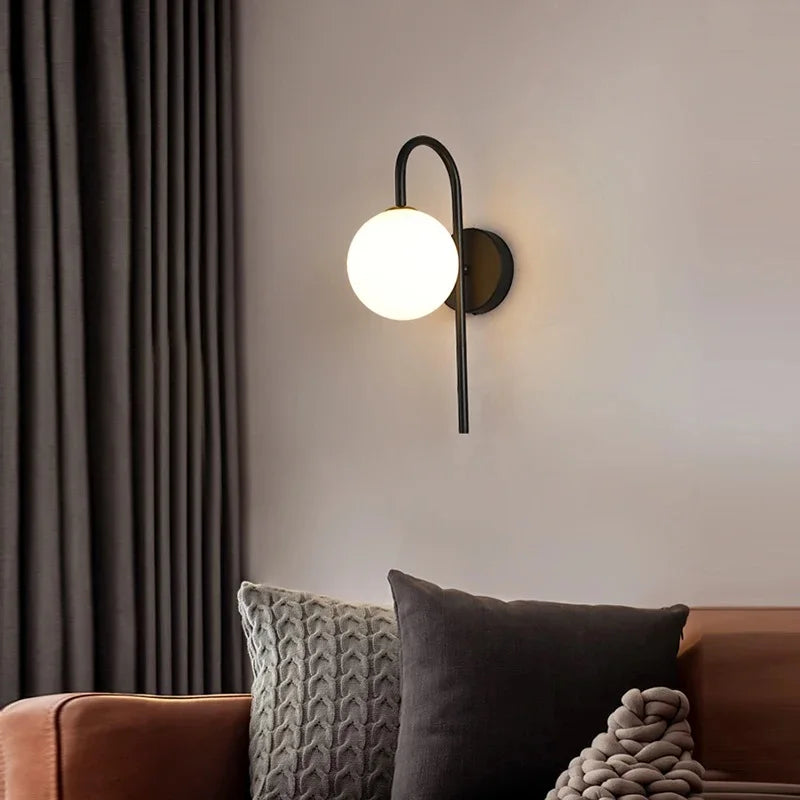 Modern G9 9W LED Wall Sconces with Frosted Glass Shade