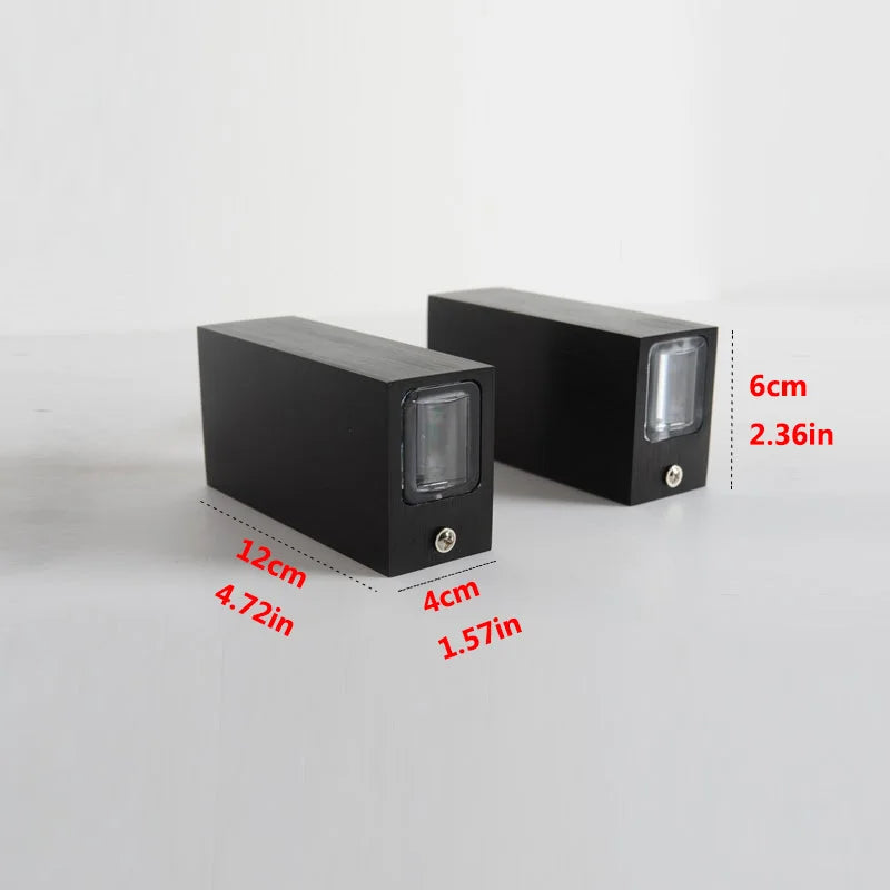 Éclairage extérieur COB en aluminium argenté, étanche IP65