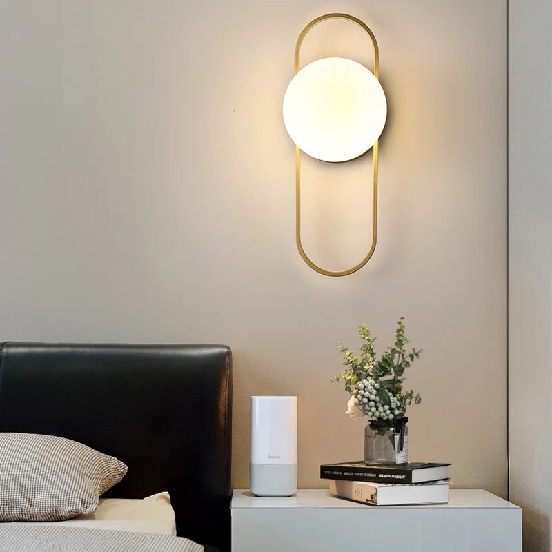 Modern G9 9W LED Wall Sconces with Frosted Glass Shade