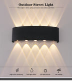 Modern LED Wall Sconce Up Down Waterproof Indoor Black