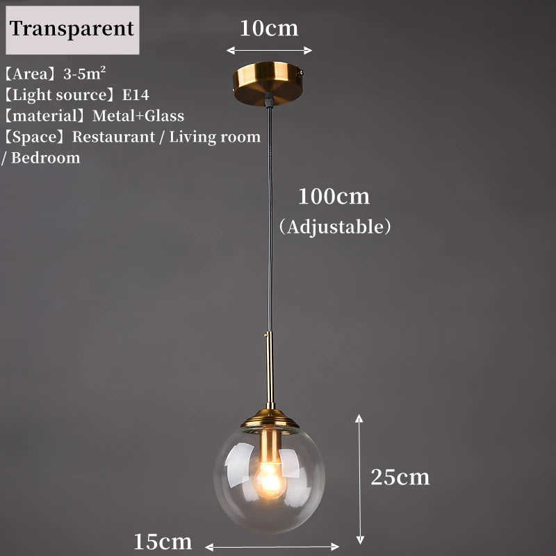 Lustre Moderne en Métal de Luxe LED Créatif Nordique en Verre