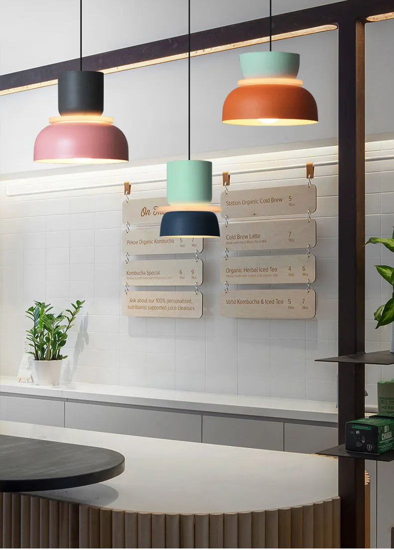 Two-Tone Macaron Stacked Pendant Light