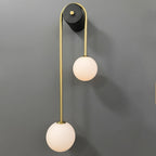 Applique murale moderne abat-jour boule de verre LED Or