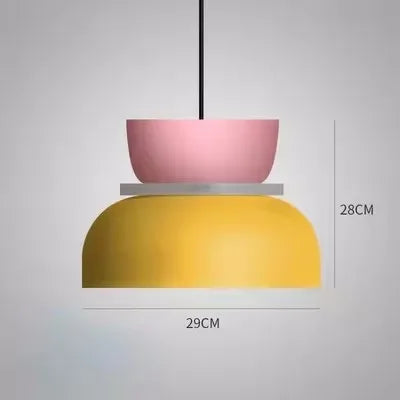 Two-Tone Macaron Stacked Pendant Light