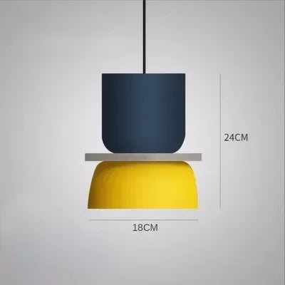 Two-Tone Macaron Stacked Pendant Light