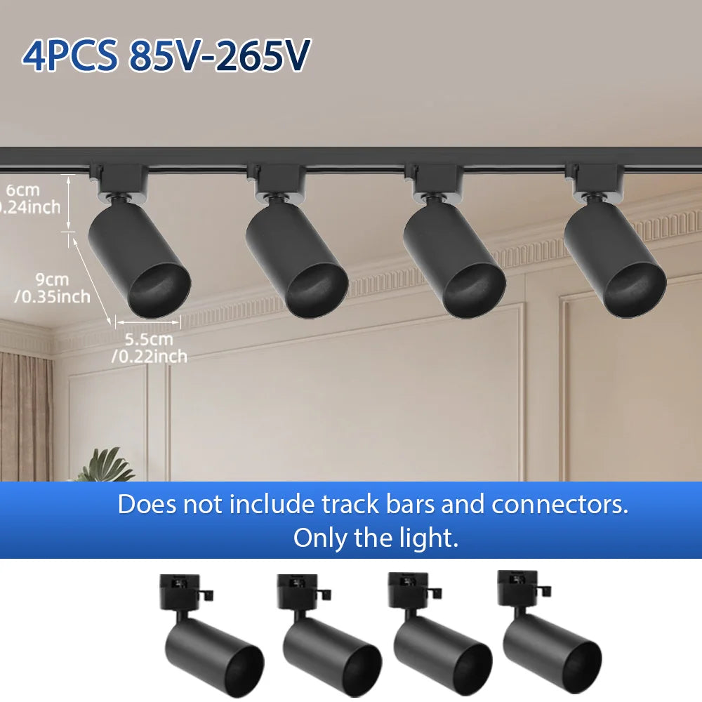 Modular Adjustable Spotlight Track Lighting System