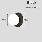 Modern G9 9W LED Wall Sconces with Frosted Glass Shade