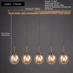 Lustre Moderne en Métal de Luxe LED Créatif Nordique en Verre