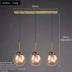 Lustre Moderne en Métal de Luxe LED Créatif Nordique en Verre