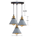 Industrial Pendant Light Iron Shade E27 Adjustable Drop
