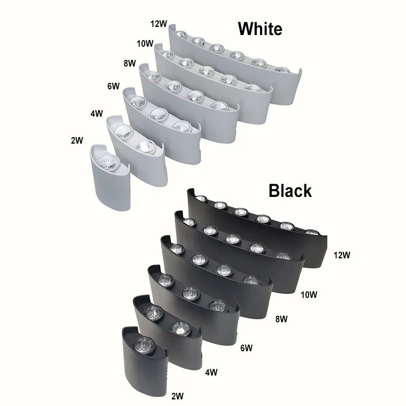 Modern LED Wall Sconce Up Down Indoor Outdoor Aluminium