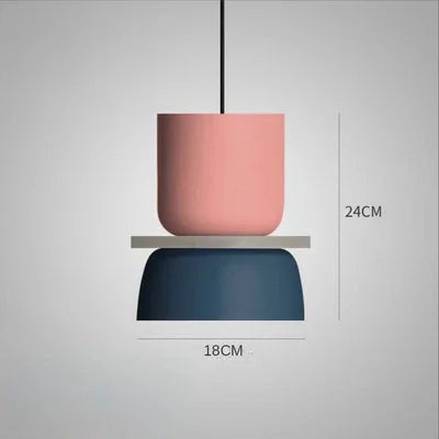 Two-Tone Macaron Stacked Pendant Light