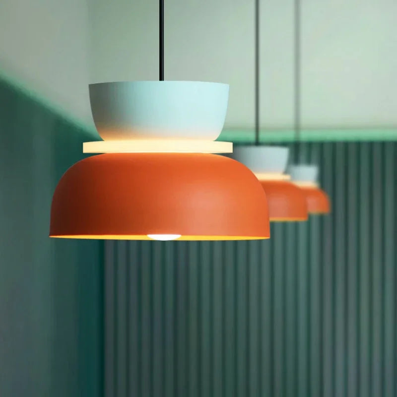 Two-Tone Macaron Stacked Pendant Light