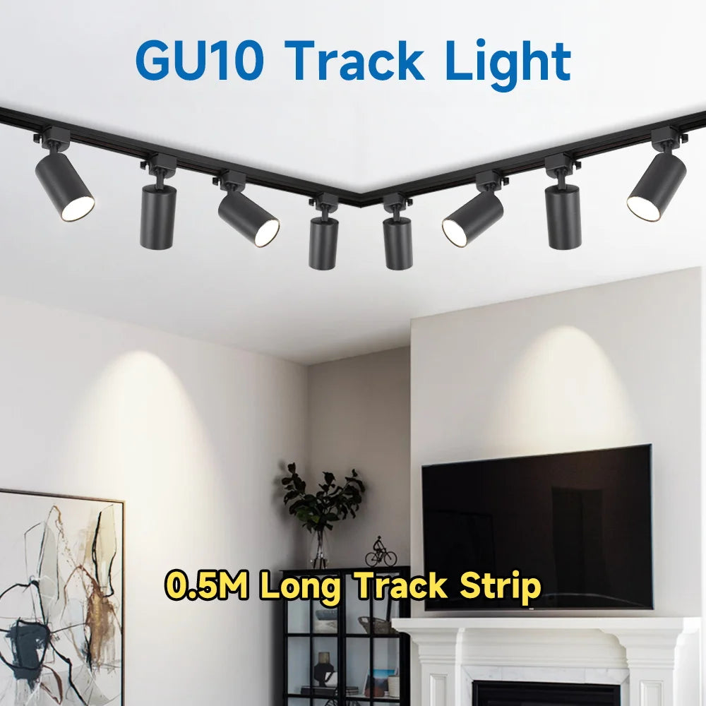 Modular Adjustable Spotlight Track Lighting System