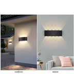 Modern LED Wall Sconce Up Down Waterproof Indoor Black