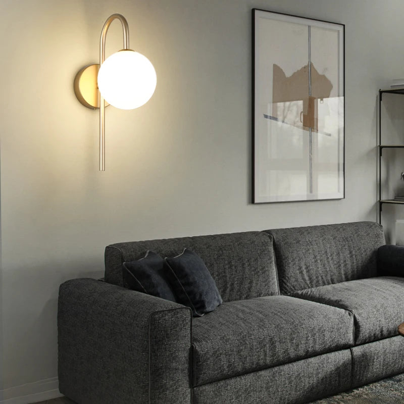 Modern G9 9W LED Wall Sconces with Frosted Glass Shade