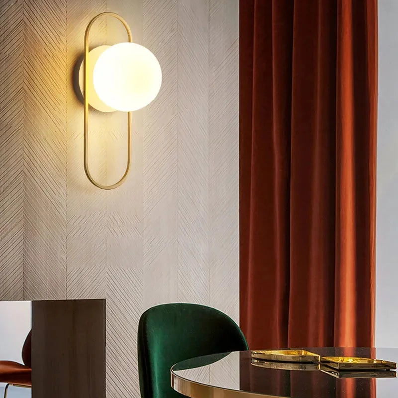 Modern G9 9W LED Wall Sconces with Frosted Glass Shade