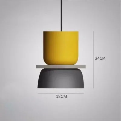 Two-Tone Macaron Stacked Pendant Light
