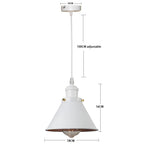 Industrial Pendant Light Iron Shade E27 Adjustable Drop