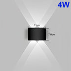 Modern LED Wall Sconce Up Down Waterproof Indoor Black