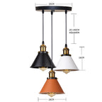 Industrial Pendant Light Iron Shade E27 Adjustable Drop