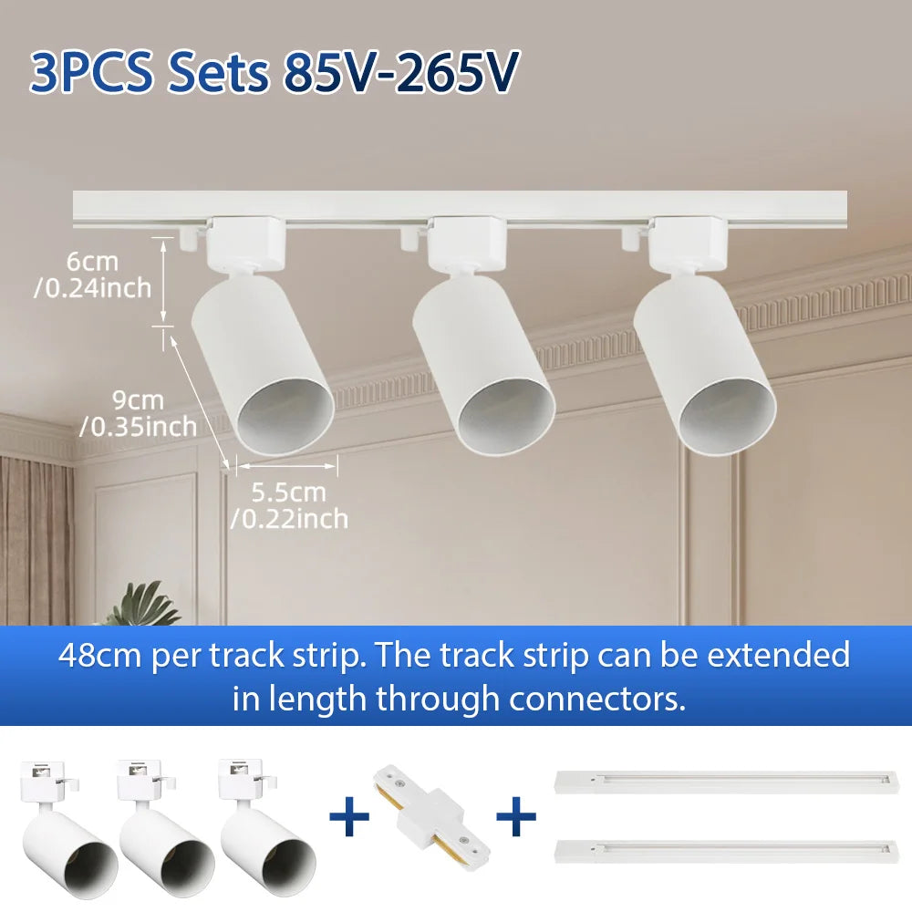 Modular Adjustable Spotlight Track Lighting System