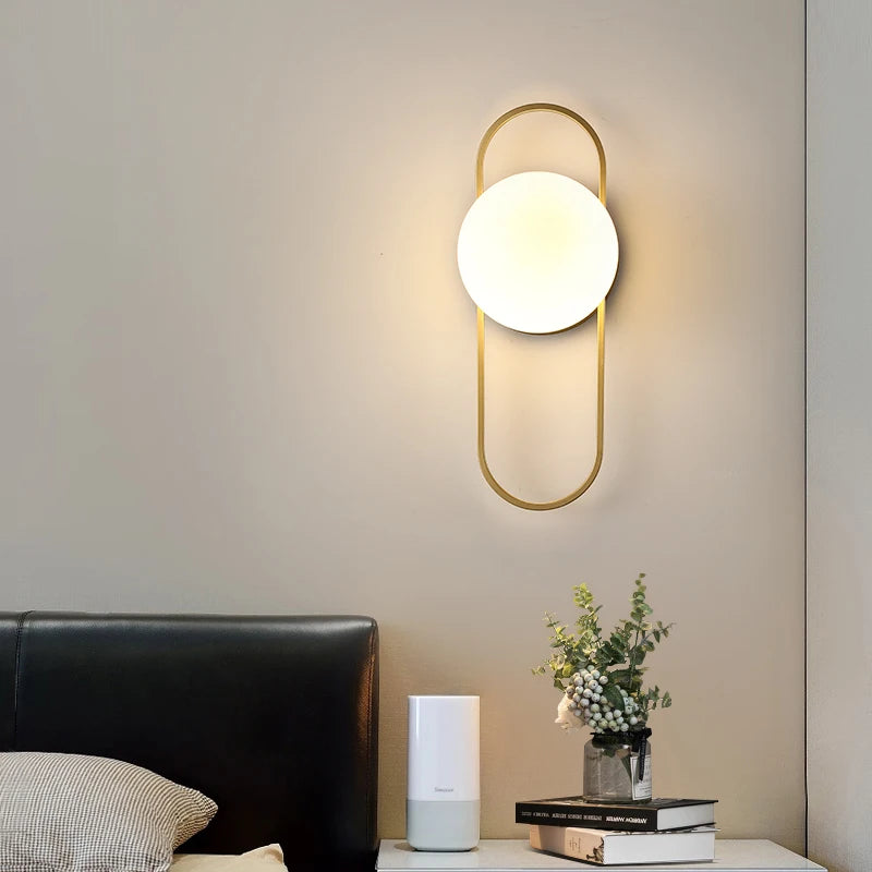 Modern G9 9W LED Wall Sconces with Frosted Glass Shade
