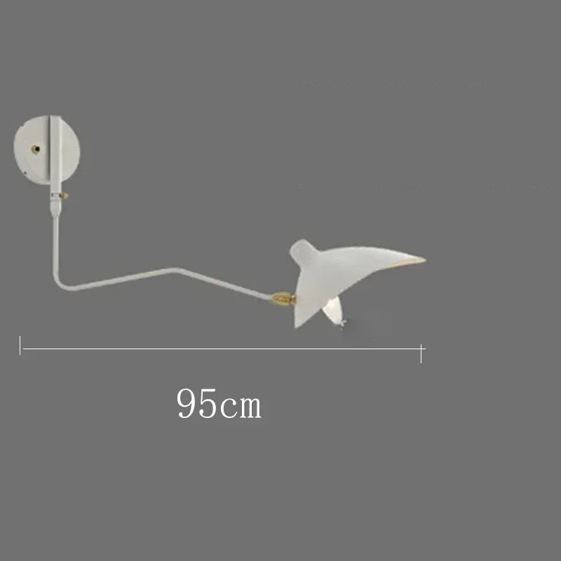 French Style Long Arm Adjustable Aluminium Wall Sconce
