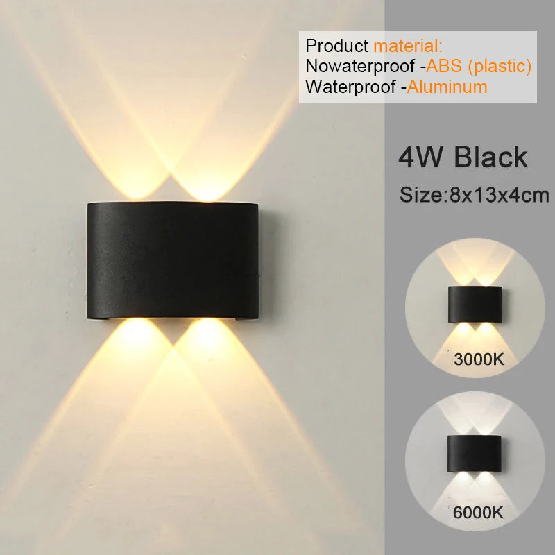Modern LED Wall Sconce Up Down Indoor Outdoor Aluminium