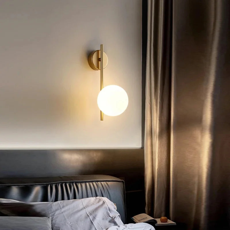 Modern G9 9W LED Wall Sconces with Frosted Glass Shade