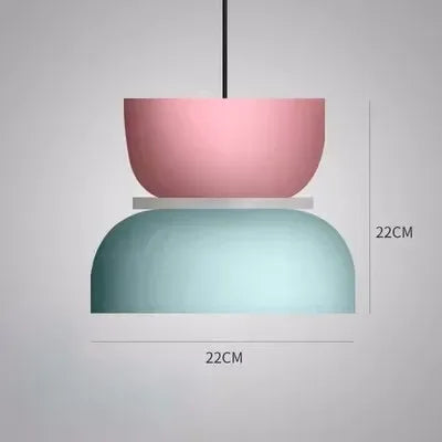 Two-Tone Macaron Stacked Pendant Light