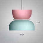 Two-Tone Macaron Stacked Pendant Light