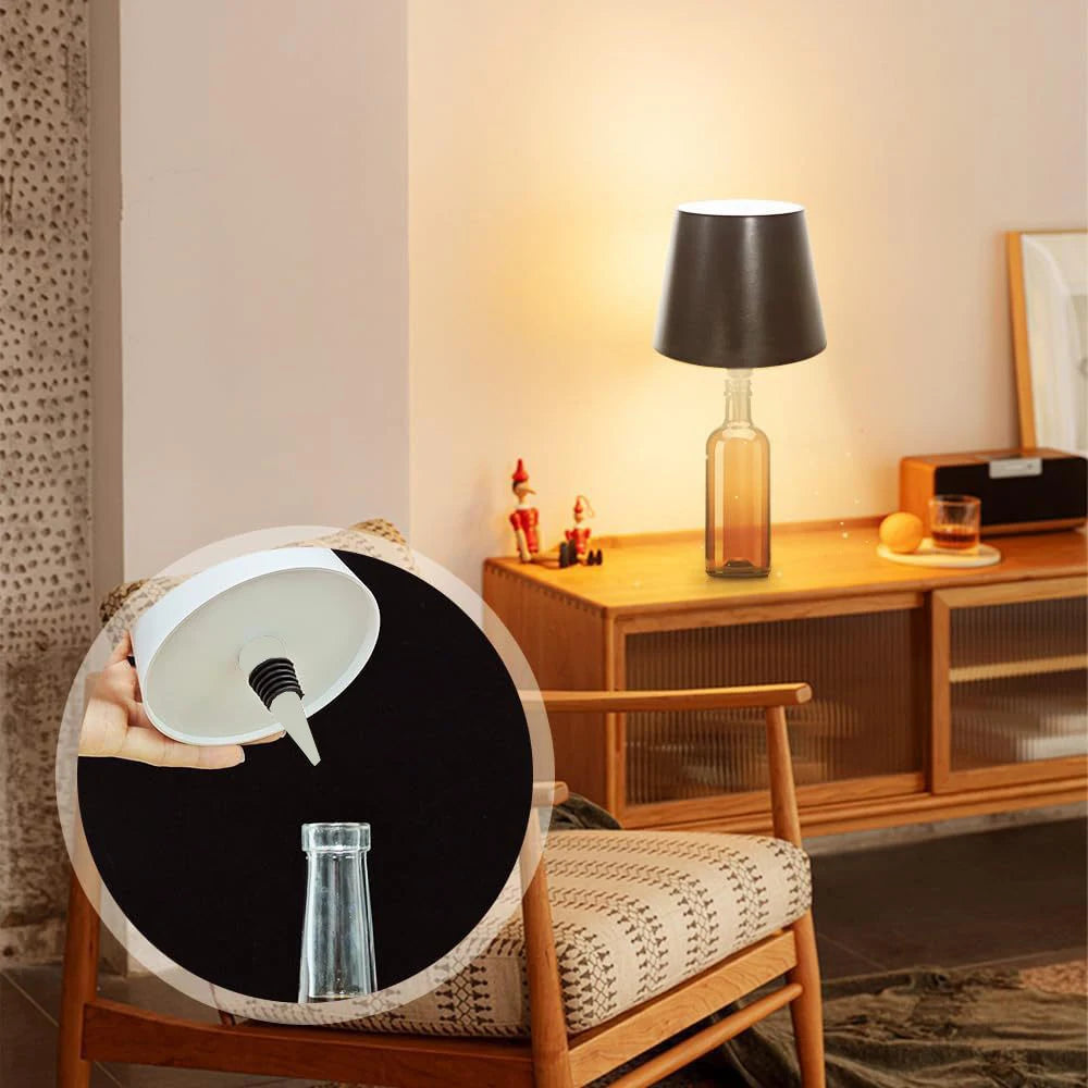Wine Bottle LED Lamp Wireless Touch Dimmable USB-C