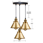 Industrial Pendant Light Iron Shade E27 Adjustable Drop