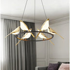 Lustre de plafond moderne Magpie Chambre à coucher avec éclairage LED oiseau