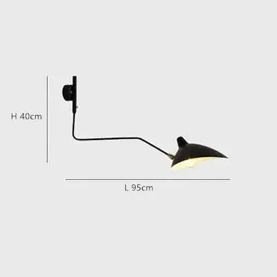 French Style Long Arm Adjustable Aluminium Wall Sconce