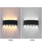 Modern LED Wall Sconce Up Down Waterproof Indoor Black