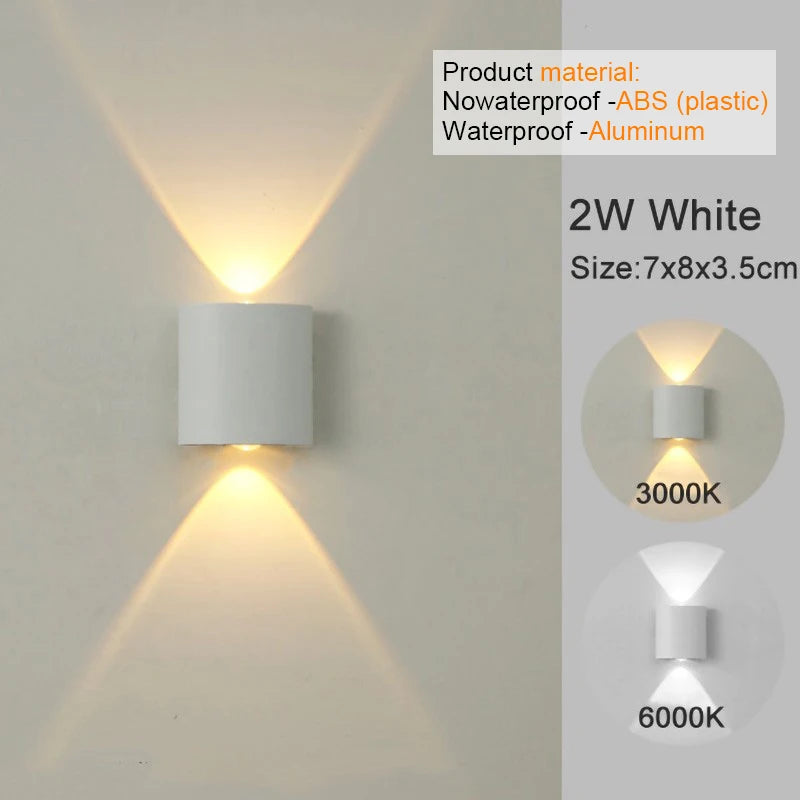 Modern LED Wall Sconce Up Down Indoor Outdoor Aluminium